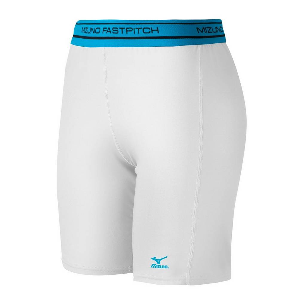 Pantalones Cortos Mizuno Softball Bajos Rise Compression Sliding Para Mujer Blancos 0746291-UG